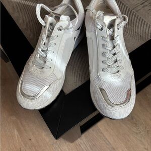 Michael Kors White and Silver Women's Sneakers